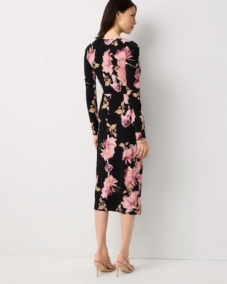 Sweetheart Neck Ruched Midi Dress click to view larger image.