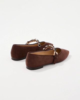 Faux Suede Flats click to view larger image.