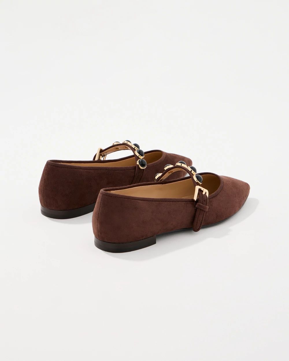 Faux Suede Flats click to view larger image.