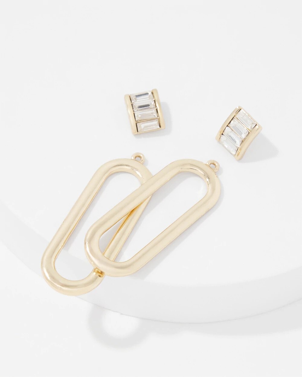 Convertible Drop Stud Earrings - image 5