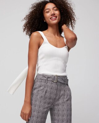Ribbed Sweater Tank click to view larger image.