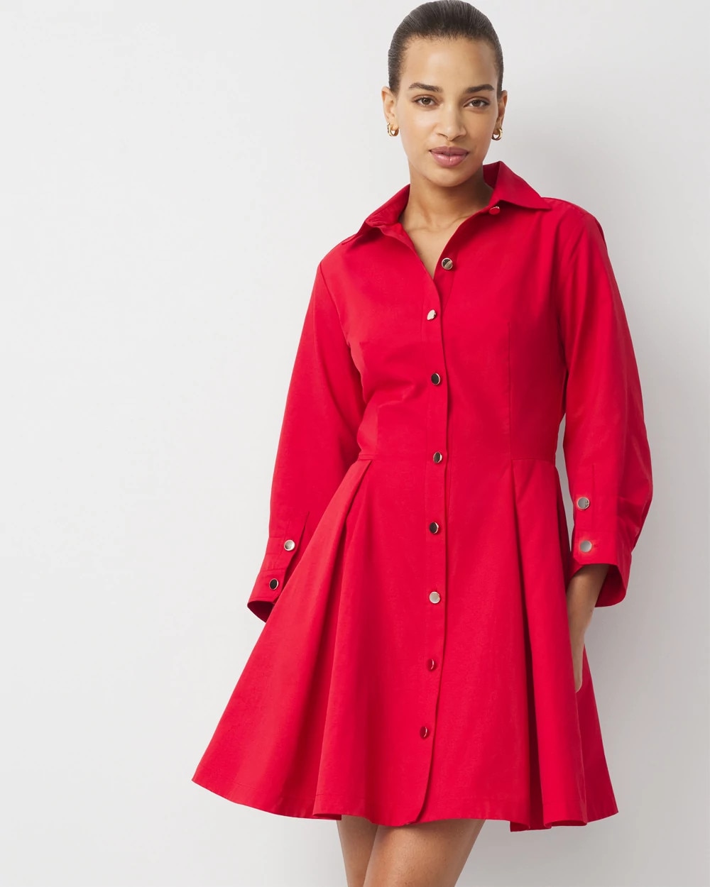 Twill Shirt Dress | White House Black Market