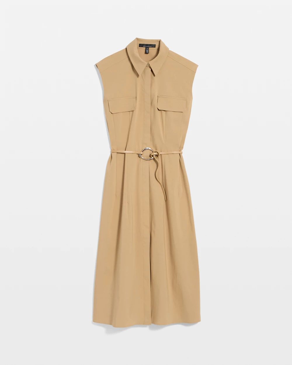 Belted Midi Shirt Dress click to view larger image.