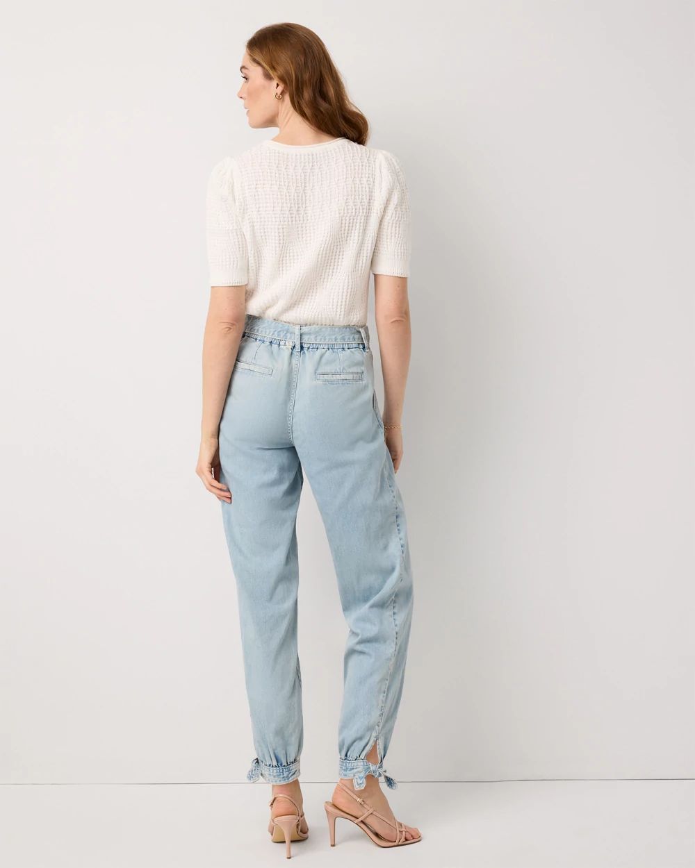 High Rise Tapered Ankle Featherweight Jean