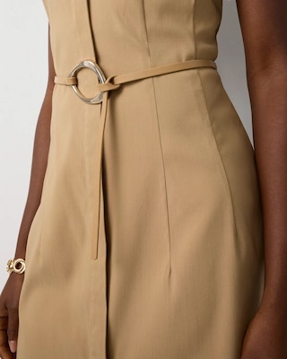 Belted Midi Shirt Dress click to view larger image.