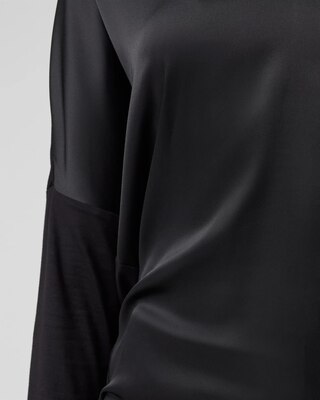 Woven Front Long Sleeve Tee click to view larger image.