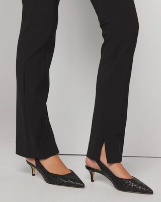 Slim Scuba Pants with Ankle Slits click to view larger image.