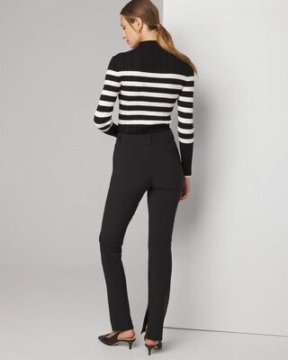 Slim Scuba Pants with Ankle Slits click to view larger image.
