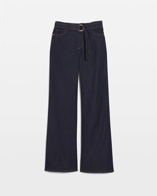 Petite High-Rise Belted Wide-Leg Jean click to view larger image.