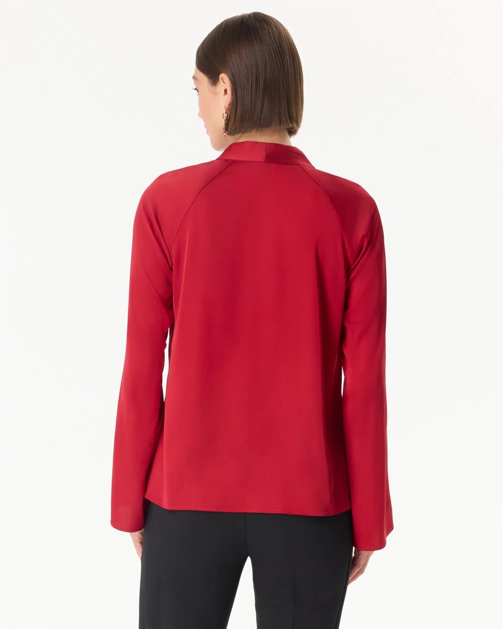 Raglan Sleeve Satin Shirt click to view larger image.