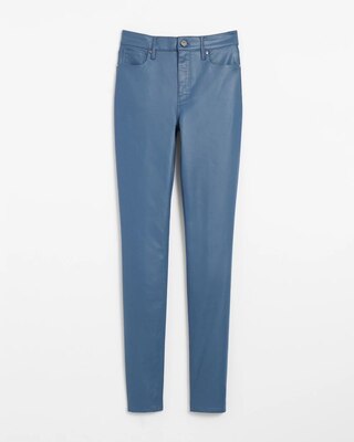 High-Rise Coated Skinny Jeans click to view larger image.