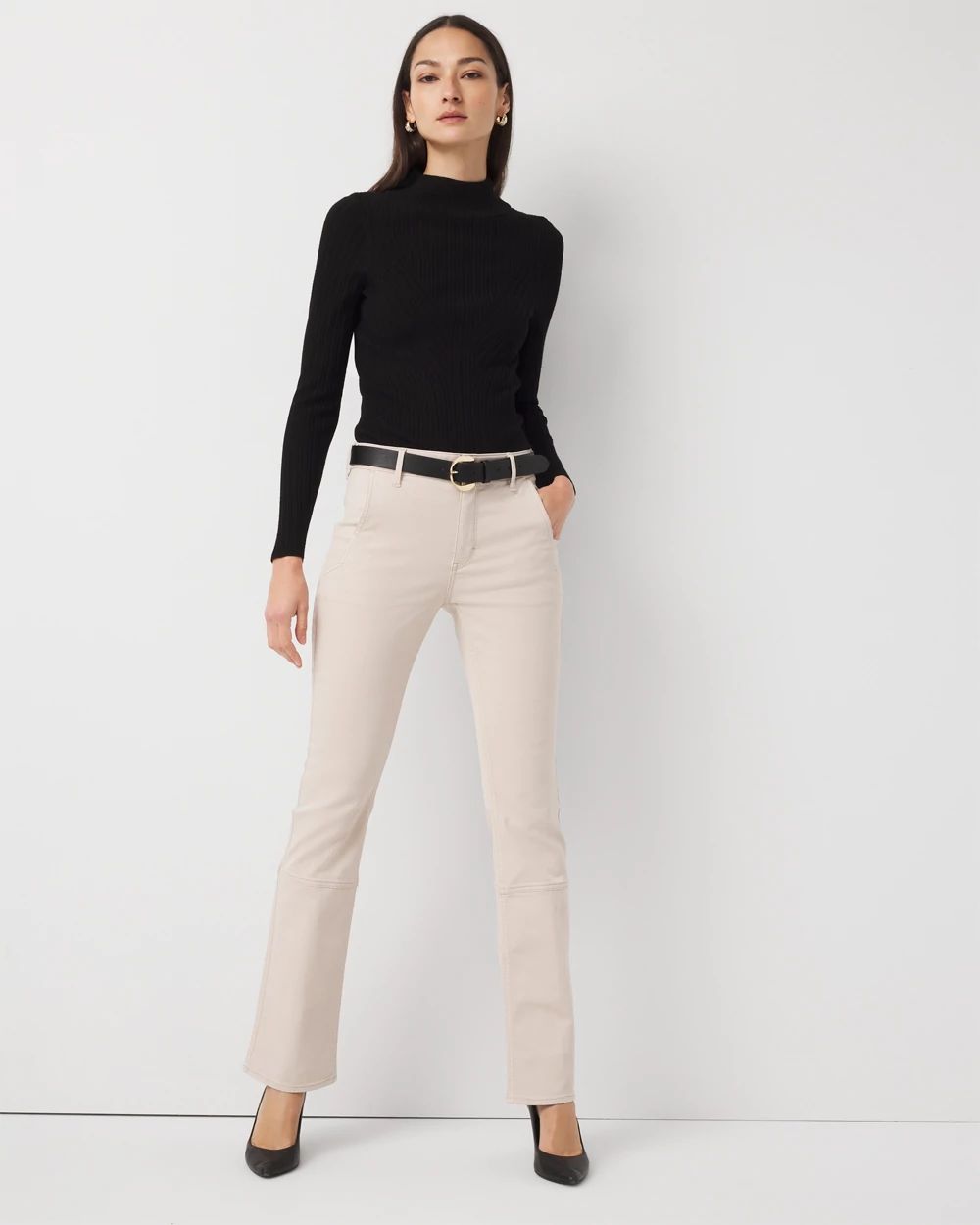 Pret Zip Hem High Rise Bootcut Jean