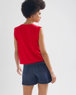 High-Rise Scoop Neck Tee
