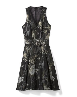 Jacquard Fit And Flare Dress