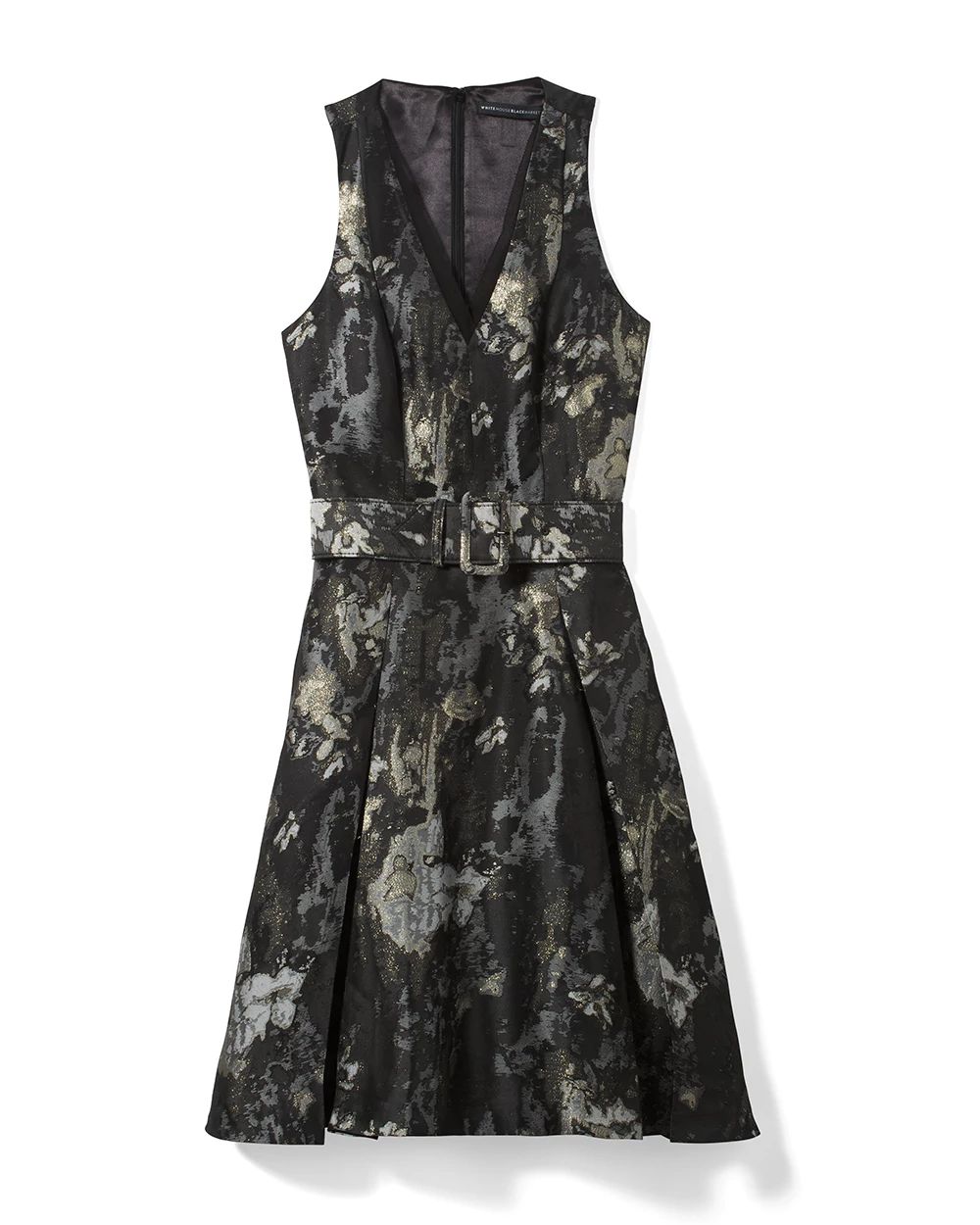 Jacquard Fit And Flare Dress