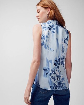 Pleated Satin Shell