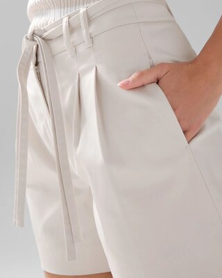 High-Rise Pleated Shorts