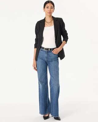 Petite Pinstripe WHBM® One-Button Blazer click to view larger image.