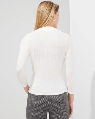Outlet WHBM Surplice 3/4-Sleeve Tee