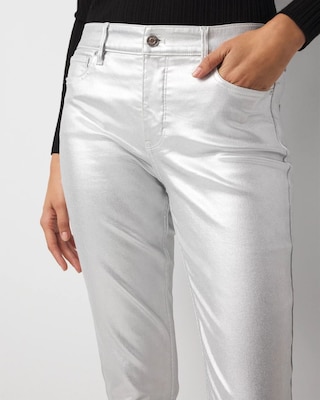 Metallic Coated High Rise Skinny Jean click to view larger image.