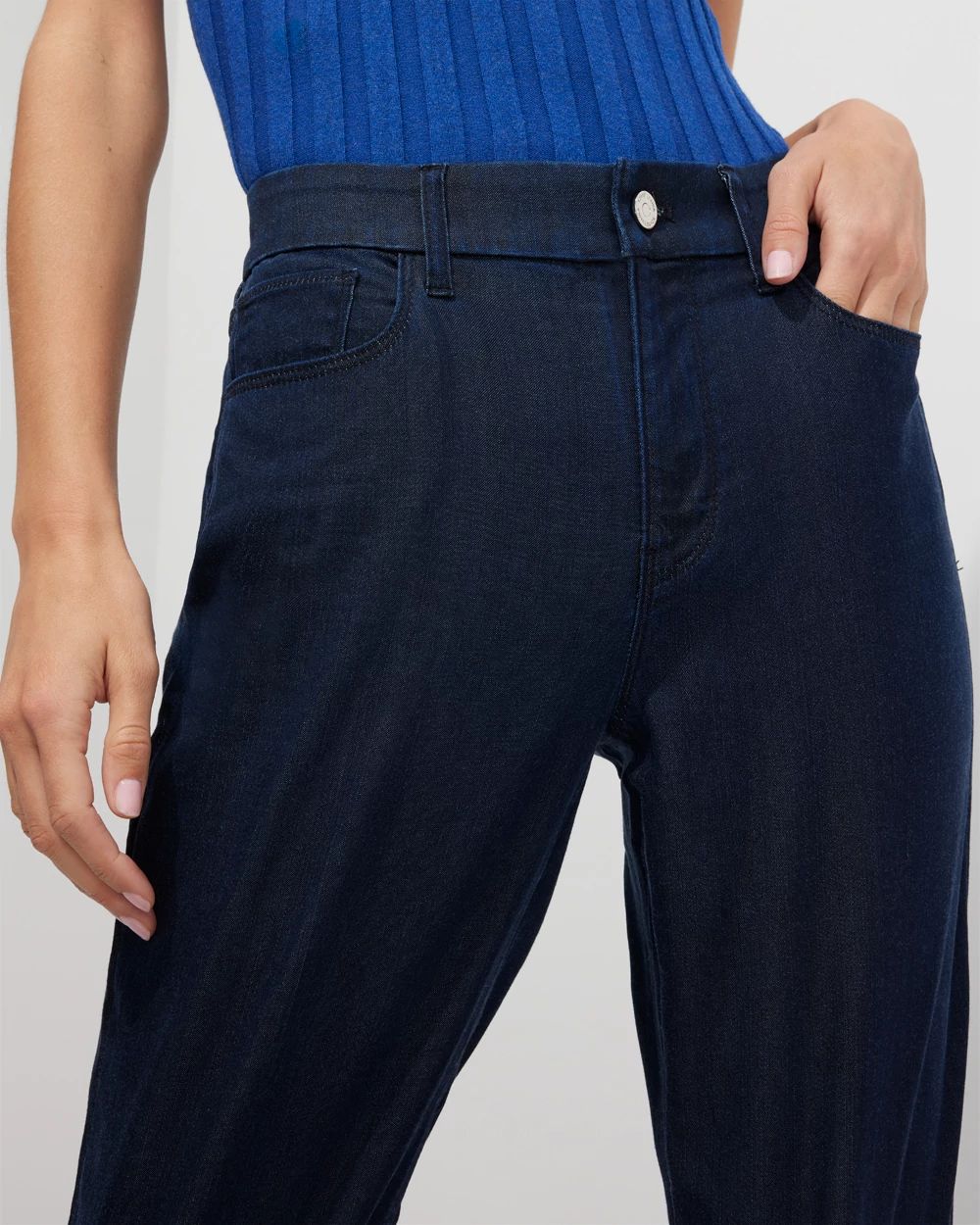 Outlet WHBM High-Rise Wide-Leg Jeans click to view larger image.