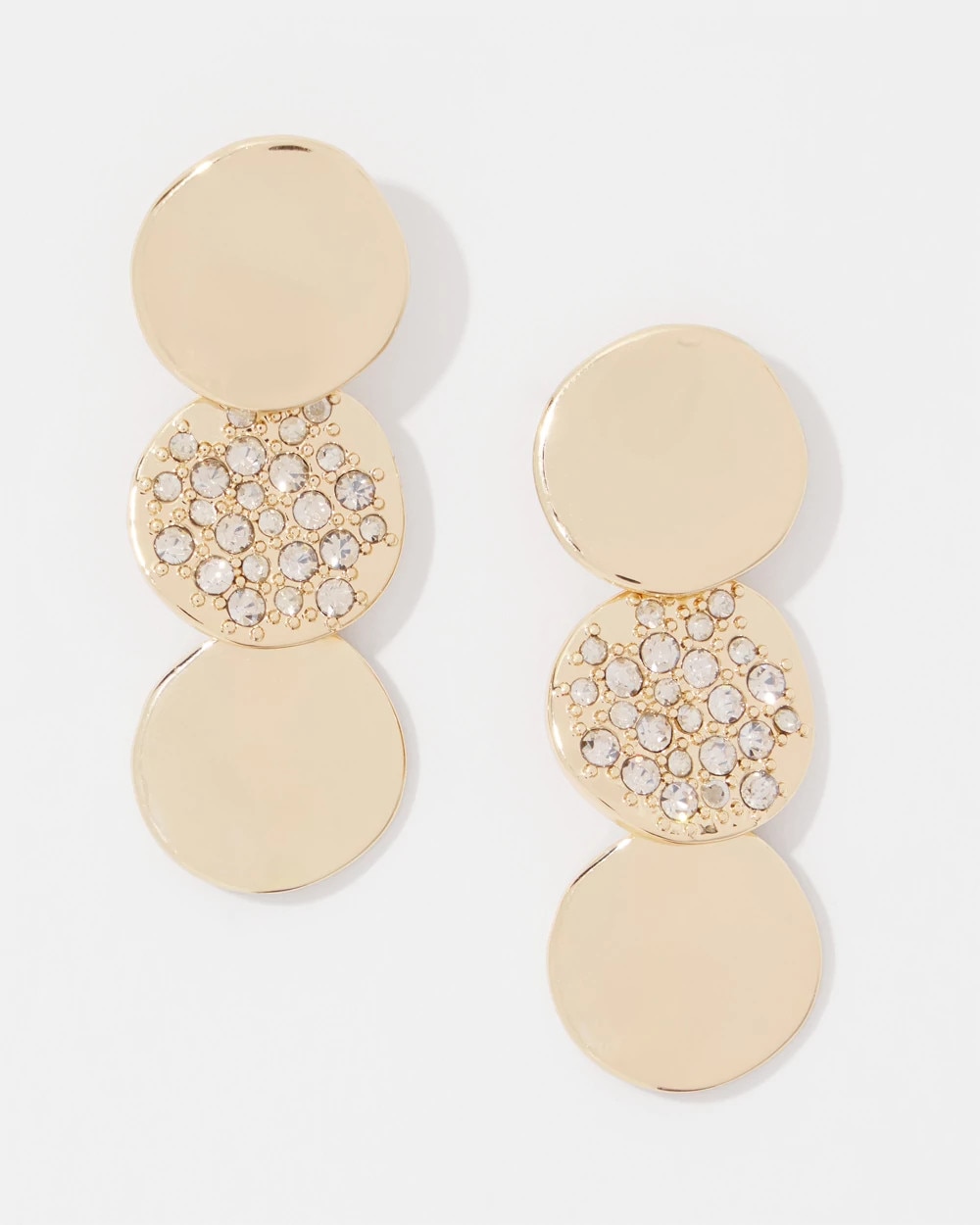 Pave Discs Earrings - image 1