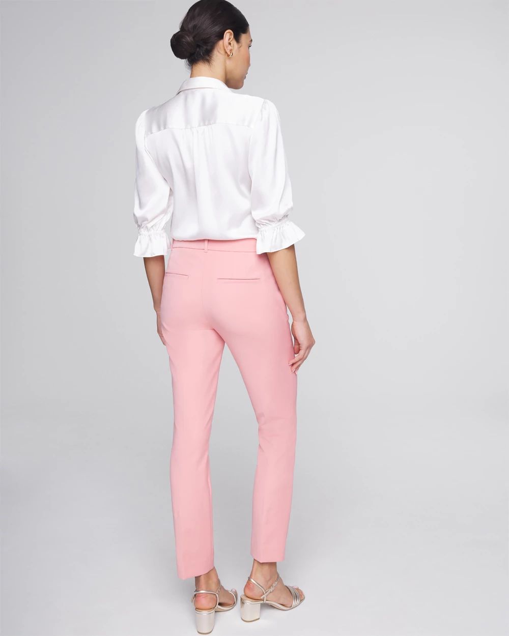 WHBM® Elle Slim Ankle Lightweight Comfort Stretch Pant click to view larger image.