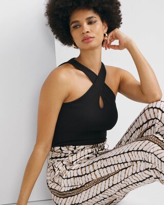 WHBM® FORME Rib Halter Top