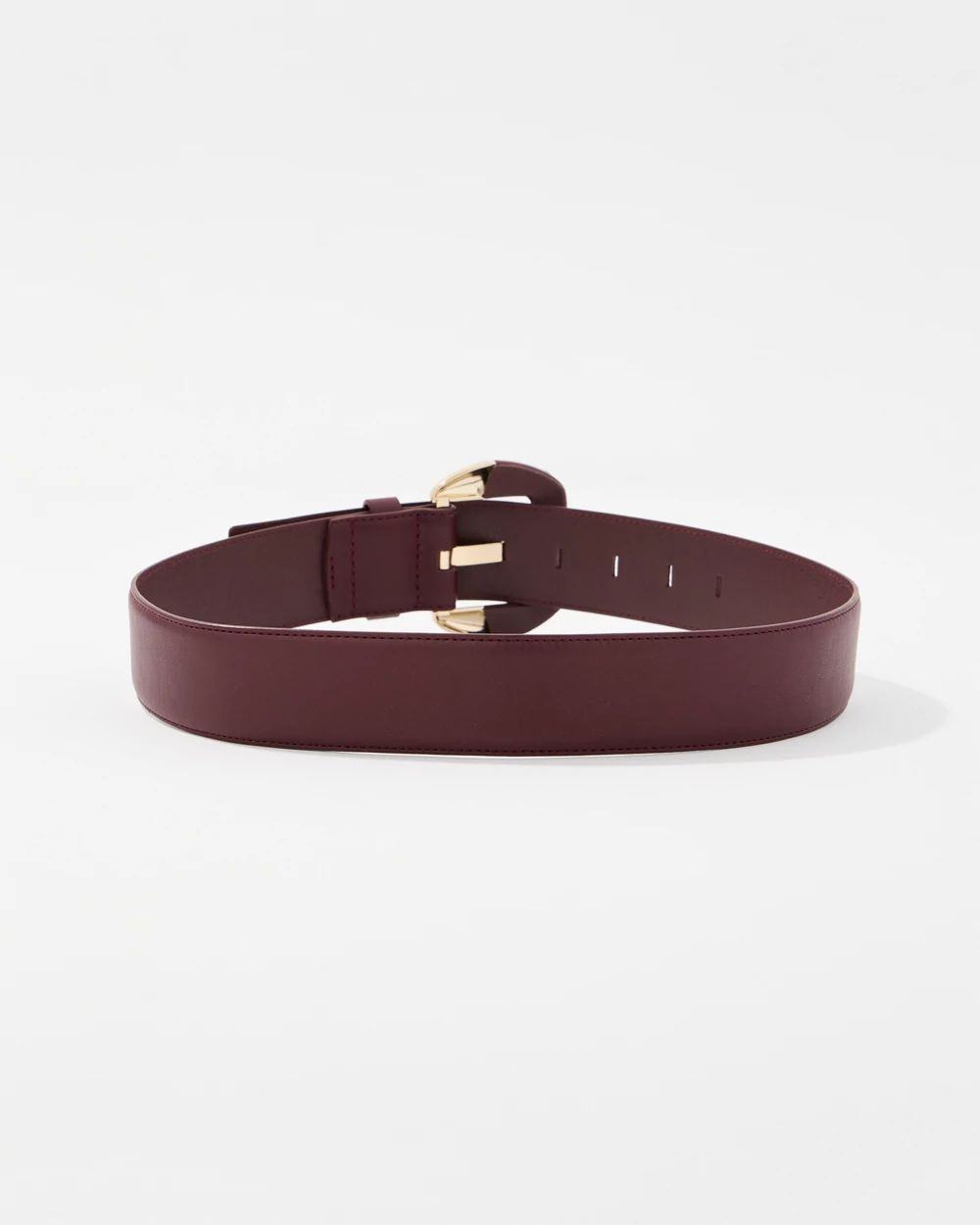Faux Leather Wide Waist Belt click to view larger image.