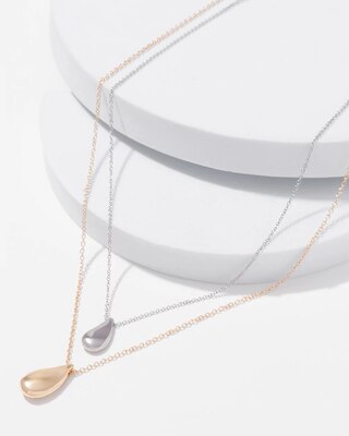 Mixed Metal Pendant Necklace