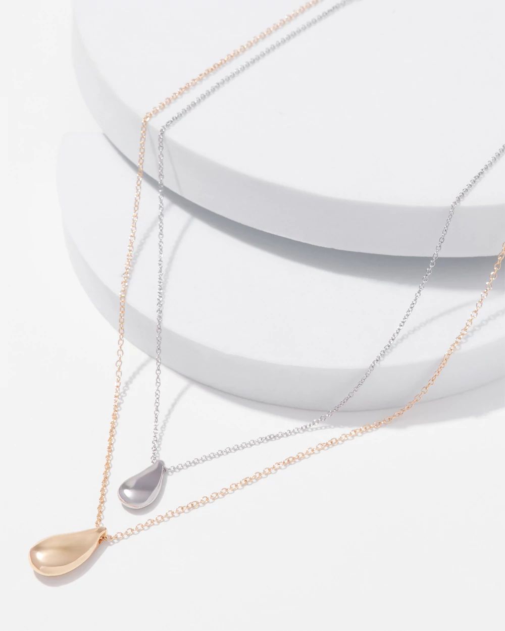 Mixed Metal Pendant Necklace