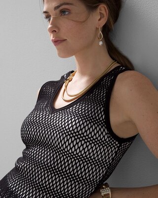 Black + White Sweater Tank