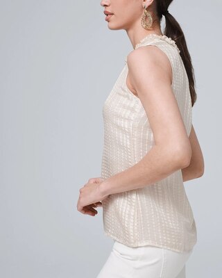 Sleeveless Silk Top