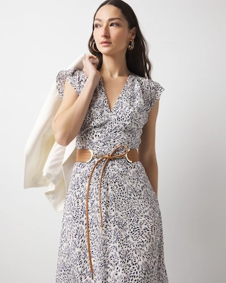 Petite Ruched Midi Dress