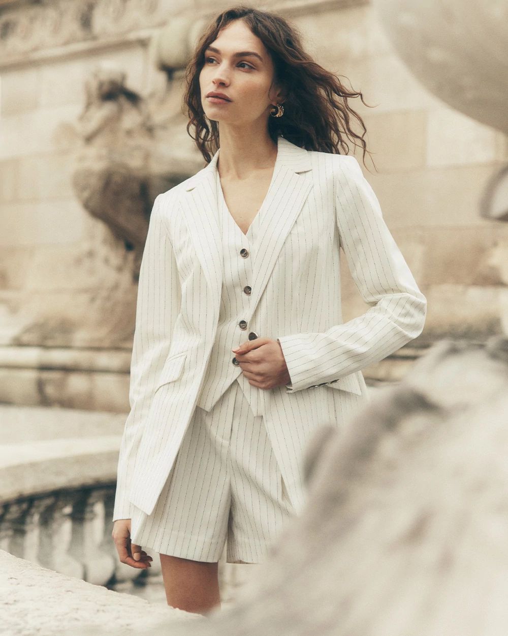 WHBM® One-Button Blazer in Pinstripe
