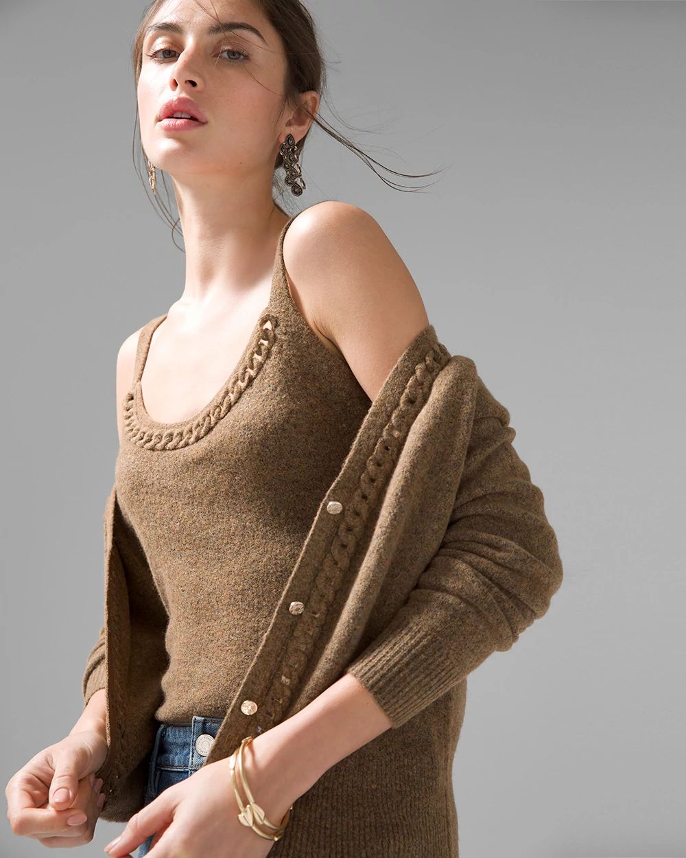 Chain Open Cardigan