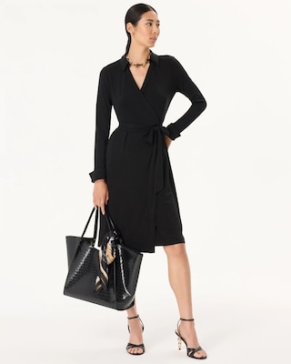 Collared Wrap Dress click to view larger image.