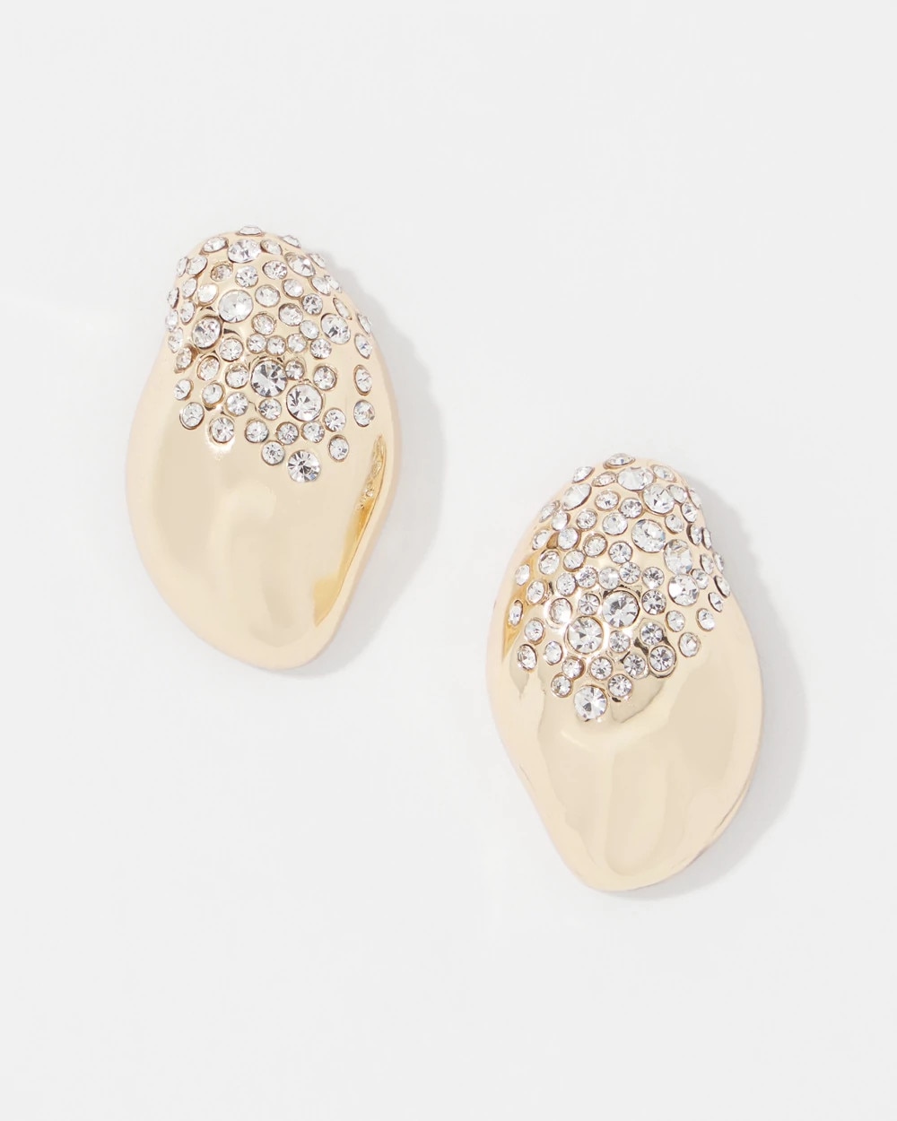 Dusted Pave Stud Earrings - image 1