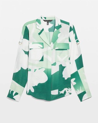 Patterned Collar Pocket Shirt
