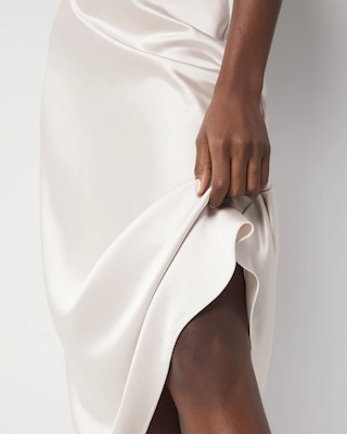 Satin Slip A-Line Skirt click to view larger image.