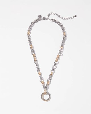 Mixed Metal Rope Chain Necklace