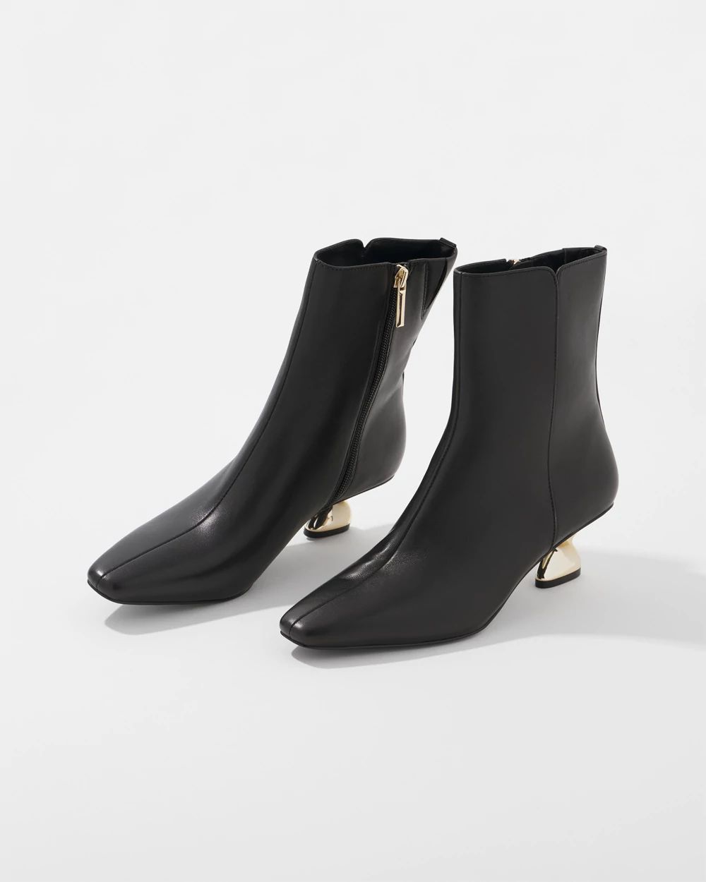 Gold Twist-Heel Bootie