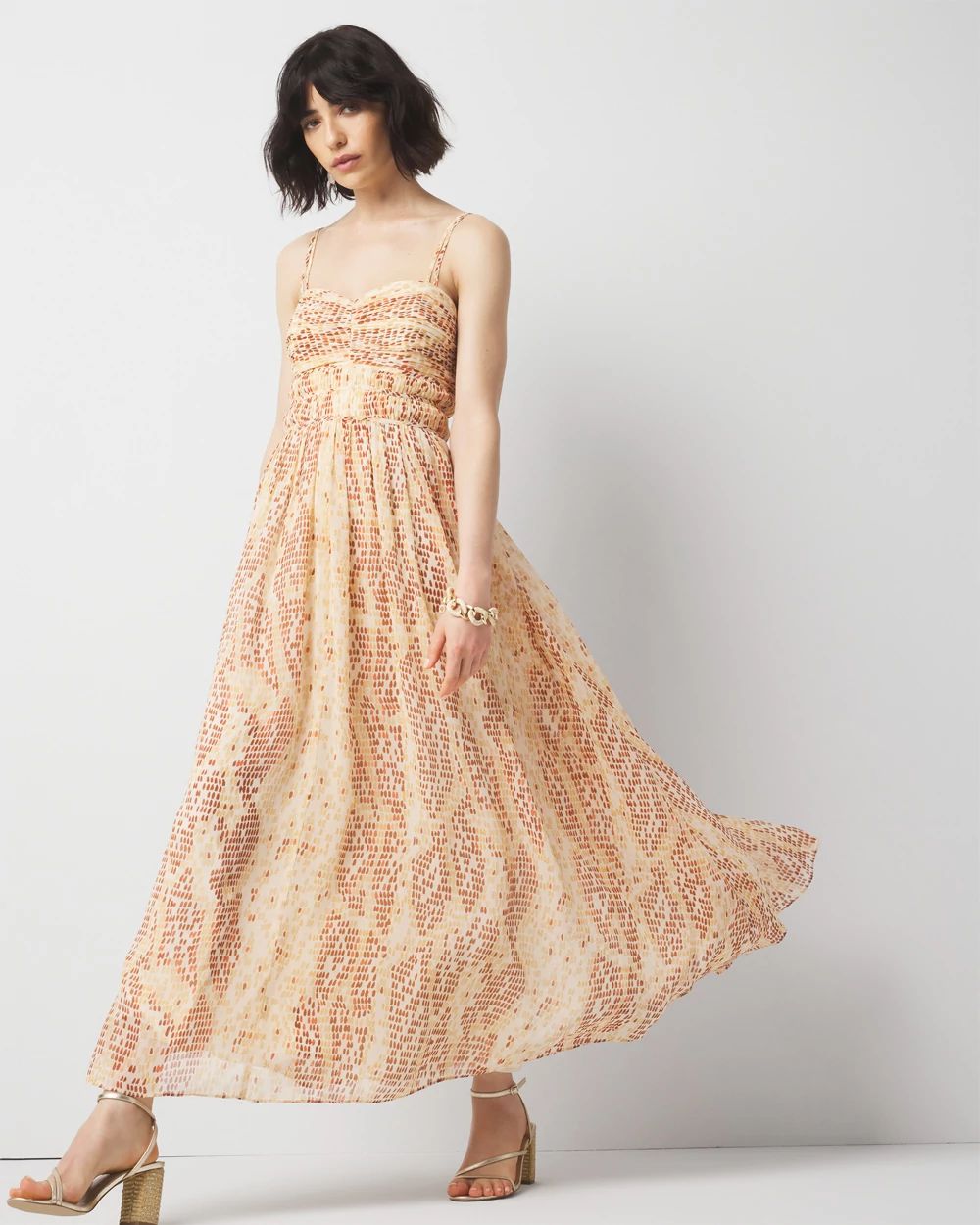 Snake Print Maxi Dress