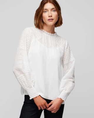 Long Sleeve Embroidered Blouse