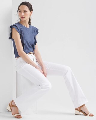 Ruffle Sleeve Tee click to view larger image.