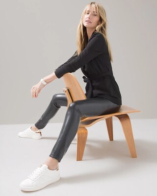 Faux Leather Runway Legging