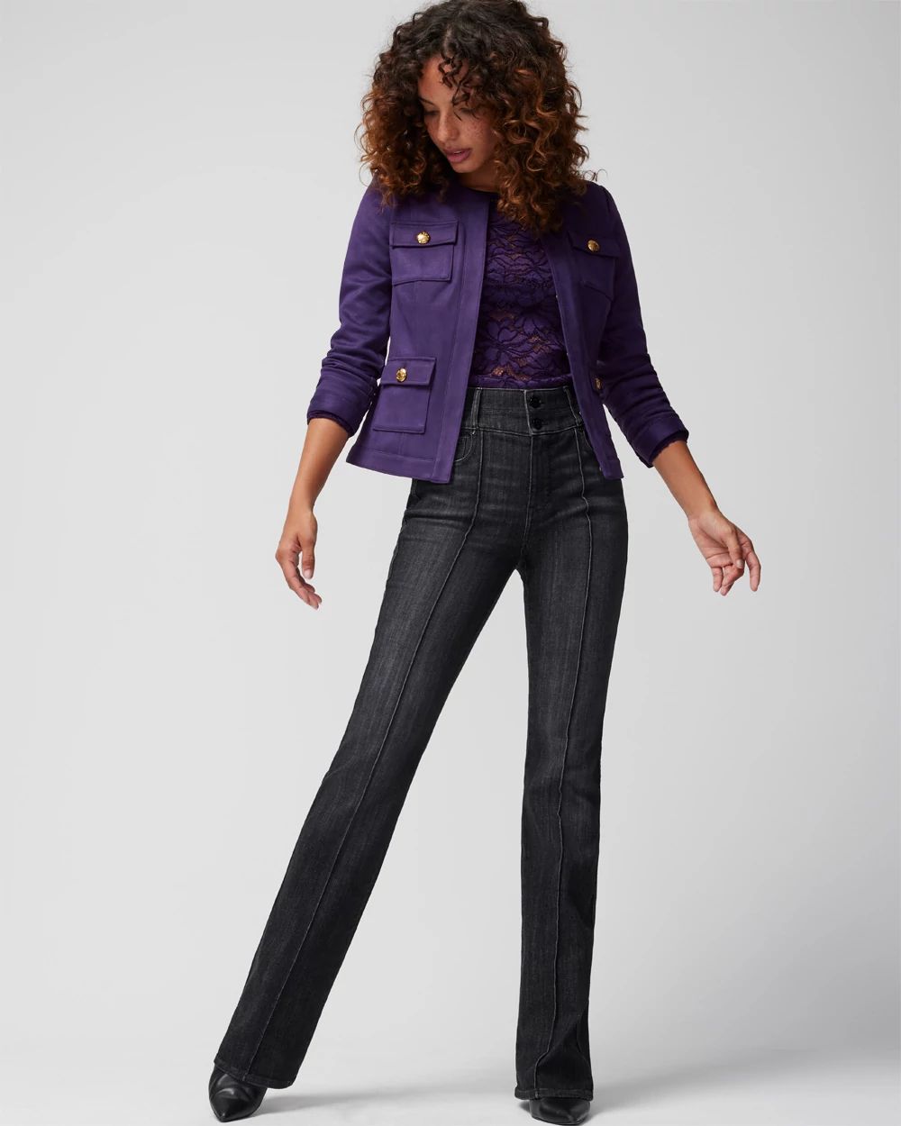 WHBM® Ultra Suede Stylist Jacket click to view larger image.