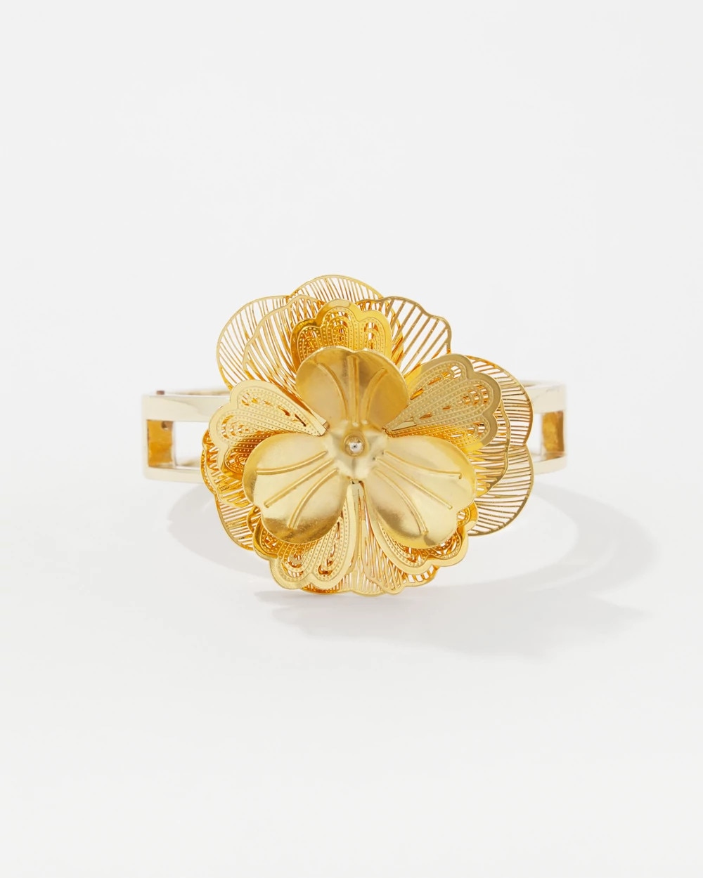 3D Floral Hinge Bracelet