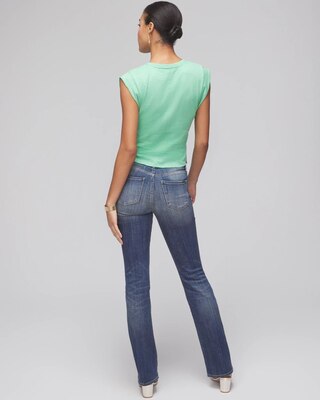 Lace-Up Peplum Tee