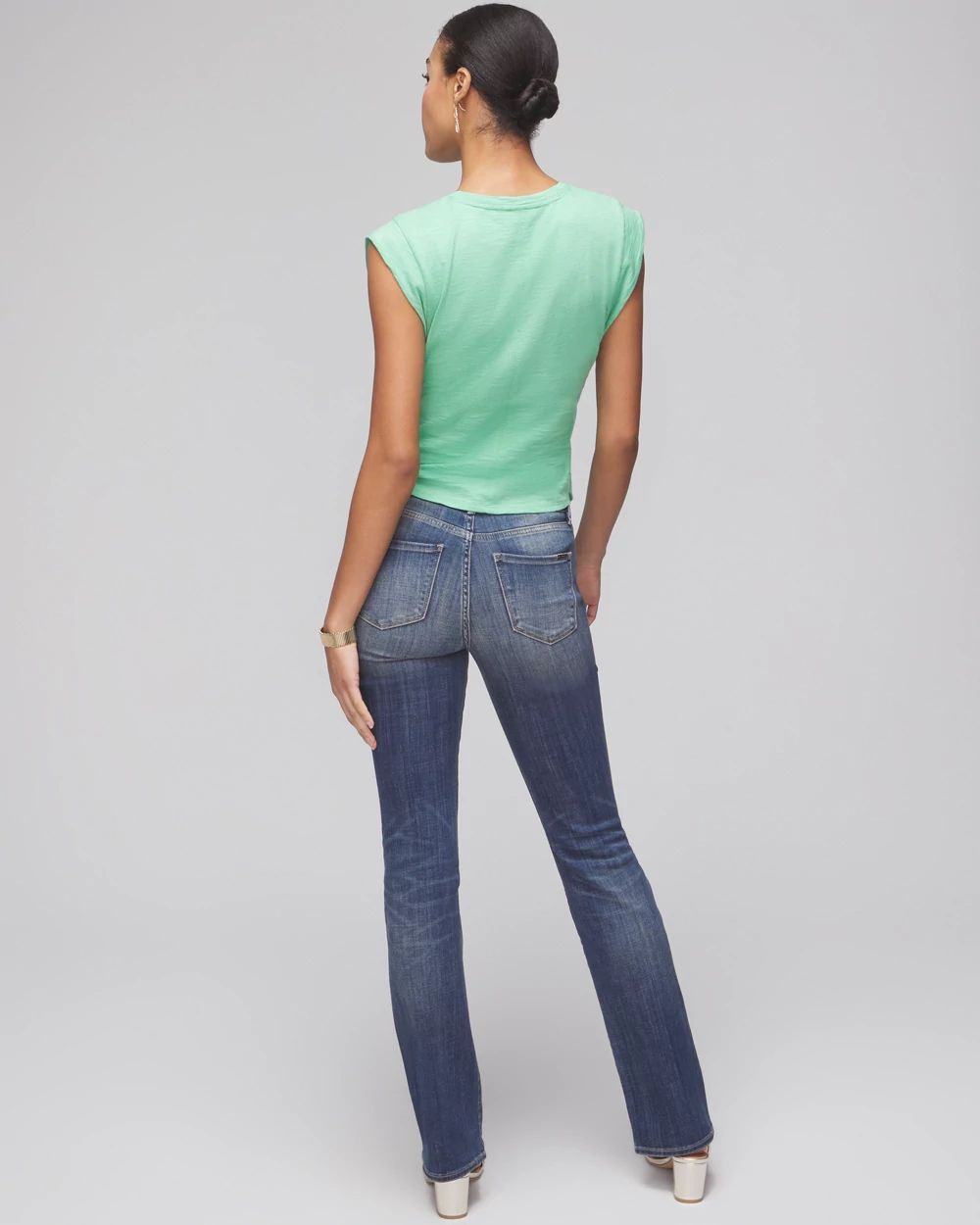 Lace-Up Peplum Tee